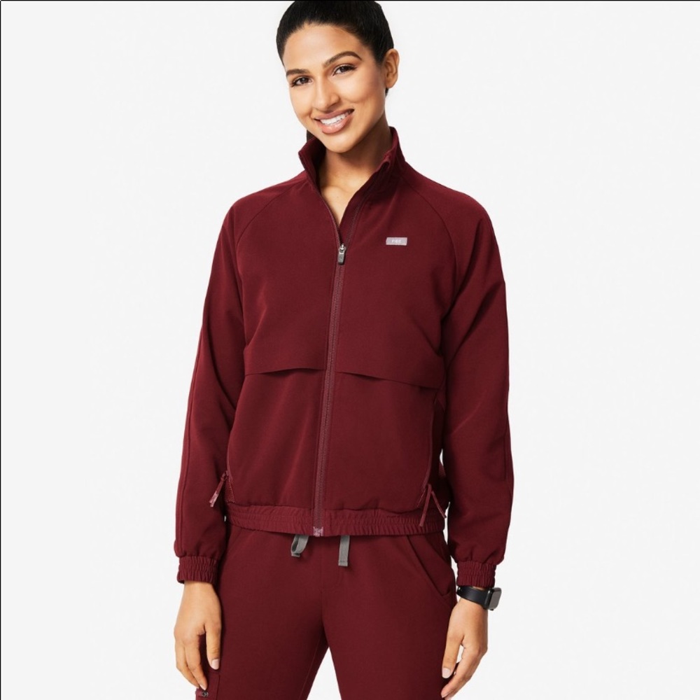 Figs burgundy jack wore 1 time excellent condition